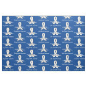 Lungenkrebs-Bewusstseins-Band mit Schwänen Stoff (Fat Quarter (45,7 x 55,9 cm))