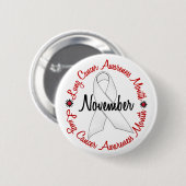 Lungenkrebs-Bewusstseins-Monats-Perlen-Band 1,3 Button (Vorne & Hinten)