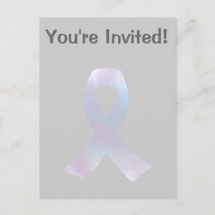 Lungenkrebs-Bewusstseinsband Einladungspostkarte