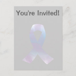 Lungenkrebs-Bewusstseinsband Einladungspostkarte