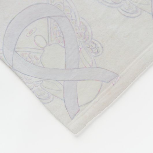 Lungenkrebs-Bewusstseinsband Fleece Blankets (Ecke)