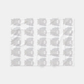Lungenkrebs-Bewusstseinsband Fleece Blankets (Vorderseite (Horizontal))