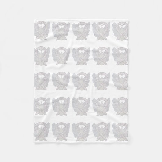 Lungenkrebs-Bewusstseinsband Fleece Blankets (Vorderseite)