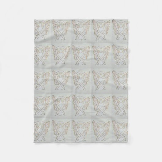 Lungenkrebs-Bewusstseinsband Fleece Blankets (Vorderseite)