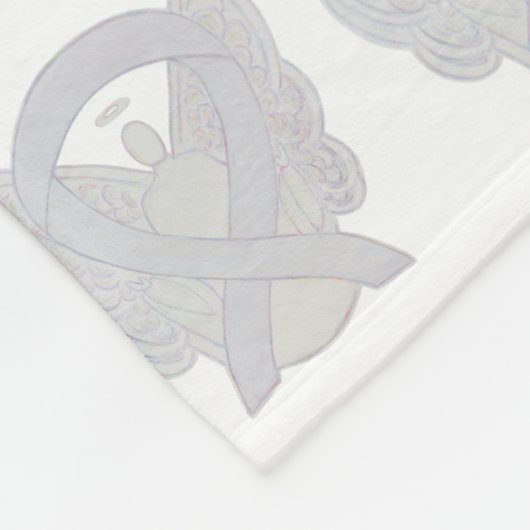 Lungenkrebs-Bewusstseinsband Fleece Blankets (Ecke)