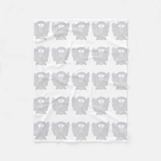 Lungenkrebs-Bewusstseinsband Fleece Blankets (Vorderseite)