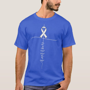 Lungenkrebs-Bewusstseinswarrior White Ribbon Gesch T-Shirt