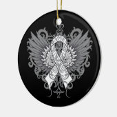 Lungenkrebs Cool Wings Keramik Ornament (Links)