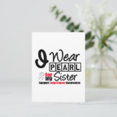 Lungenkrebs, den ich für meine Schwester trage Postkarte (Stehend Vorderseite)