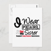 Lungenkrebs, den ich für meine Schwester trage Postkarte (Vorne/Hinten)
