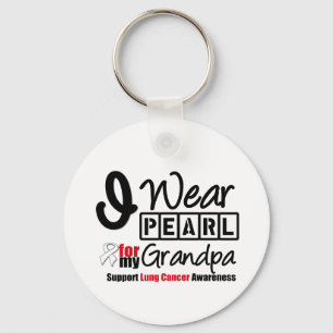 Lungenkrebs, den ich für meinen Großvater trage Schlüsselanhänger