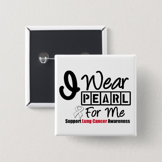 Lungenkrebs, den ich trage, button (Vorne & Hinten)
