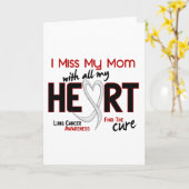 Lungenkrebs Ich vermisse meine Mama Karte (Gelbe Blume)