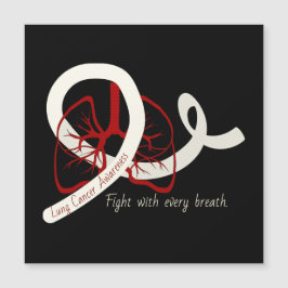 Lungenkrebs-Kampf, Lungen und Band Magnetkarte