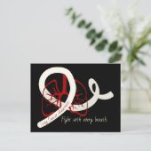 Lungenkrebs-Kampf, Lungen und Band Postkarte (Stehend Vorderseite)