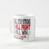 Lungenkrebs-Krieger Kaffeetasse (Vorderseite Links)