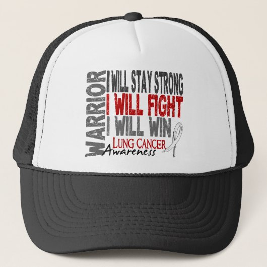 Lungenkrebs-Krieger Truckerkappe (Vorderseite)