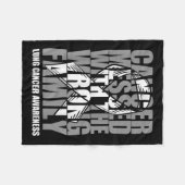 Lungenkrebs mit der falschen, familienweißen Rippe Fleecedecke (Vorderseite (Horizontal))