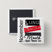 Lungenkrebs Monat Button (Vorne & Hinten)