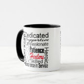 Lungenkrebs-Onkologe-Collage Tasse (Vorderseite Links)