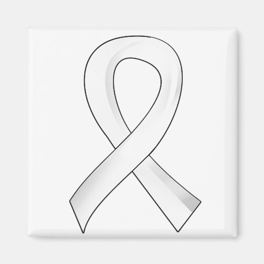 Lungenkrebs Perl Ribbon 3 Magnet (Vorne)