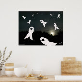 Lungenkrebs-Sensibilitätspender Poster (Küche)