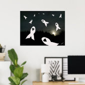 Lungenkrebs-Sensibilitätspender Poster (Heimbüro)