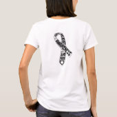 Lungenkrebs-Slogans Ribbon T-Shirt (Rückseite)