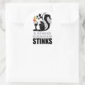 Lungenkrebs-Stinks Runder Aufkleber (Tasche)