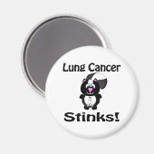Lungenkrebs stinkt Skunk Awareness Design Magnet (Vorderseite/Rückseite)