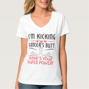 Lungenkrebs-tretender Krebs-Hintern-SuperPower T-Shirt