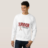 Lungenkrebs-Überlebender Sweatshirt (Vorne ganz)