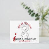 Lungenkrebs unterstütze ich meine Schwiegermutter Postkarte (Stehend Vorderseite)