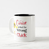 Lungenkrebs wählte das falsche Küken aus Zweifarbige Tasse (Vorderseite Links)
