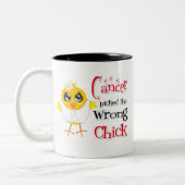 Lungenkrebs wählte das falsche Küken aus Zweifarbige Tasse (Links)