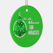 Lungenkrebs Weihnachtswunder Keramikornament (Rechts)