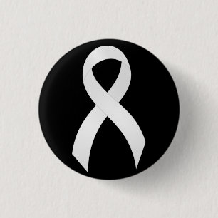 Lungenkrebs-Weiß-Band Button