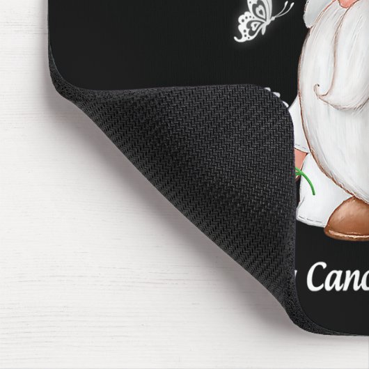 Lungenkrebsbewusstsein mit weißem Ribbon-Geschenk Mousepad (Ecke)