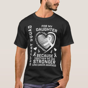 Lungenkrebsbewusstsein Shirts Daughter Ribbon Fami
