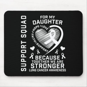 Lungenkrebsbewusstsein Shirts Daughter Ribbon Fami Mousepad