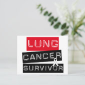 Lungenkrebsüberlebung Postkarte (Stehend Vorderseite)