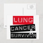 Lungenkrebsüberlebung Postkarte (Vorne/Hinten)