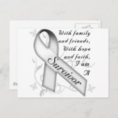 Lungenkrebsüberlebung Postkarte (Vorne/Hinten)