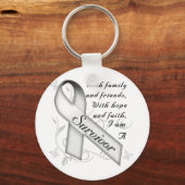 Lungenkrebsüberlebung Schlüsselanhänger (Vorderseite)