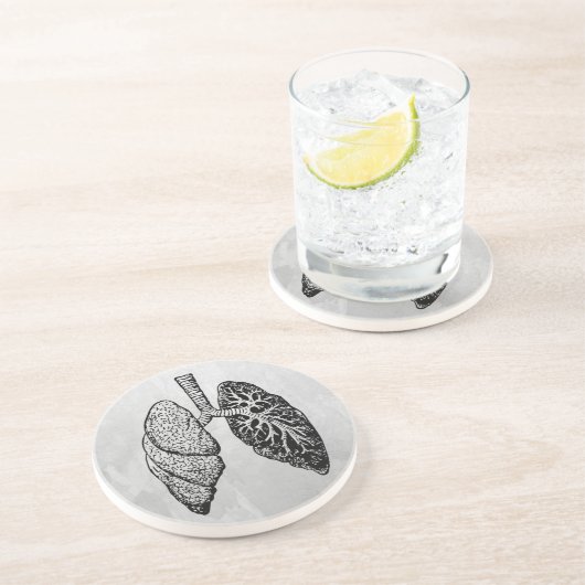 Lungenpaar Untersetzer (Seite)