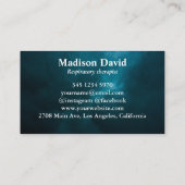 Lungentherapeut Turquoise Visitenkarte (Rückseite)