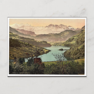 Lungern, allgemeine Ansicht, Schweiz Vintage-Foto Postkarte