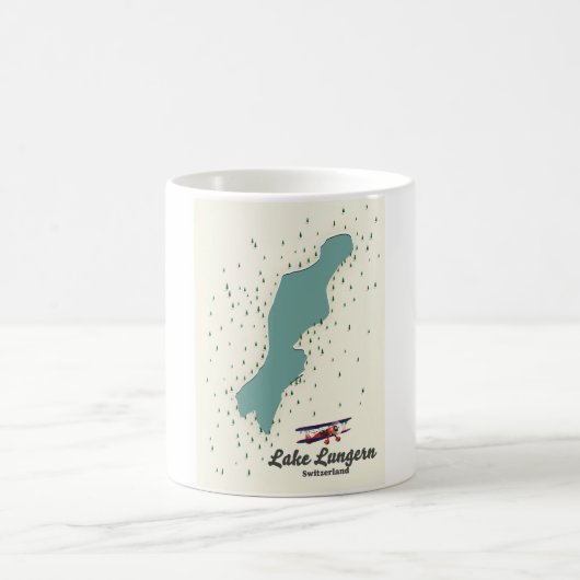 Lungern-Schweiz-Karte Kaffeetasse (Mittel)