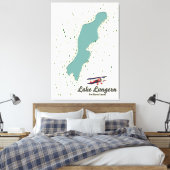 Lungern-Schweiz-Karte Leinwanddruck (Insitu (Schlafzimmer))