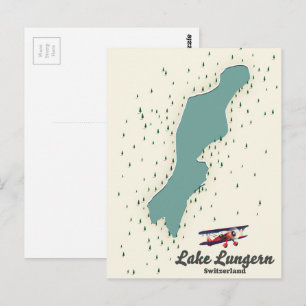Lungern-Schweiz-Karte Postkarte